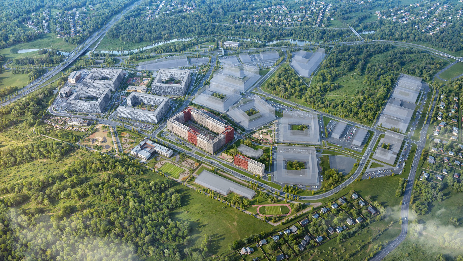 General plan of the Большое Юрлово residential complex