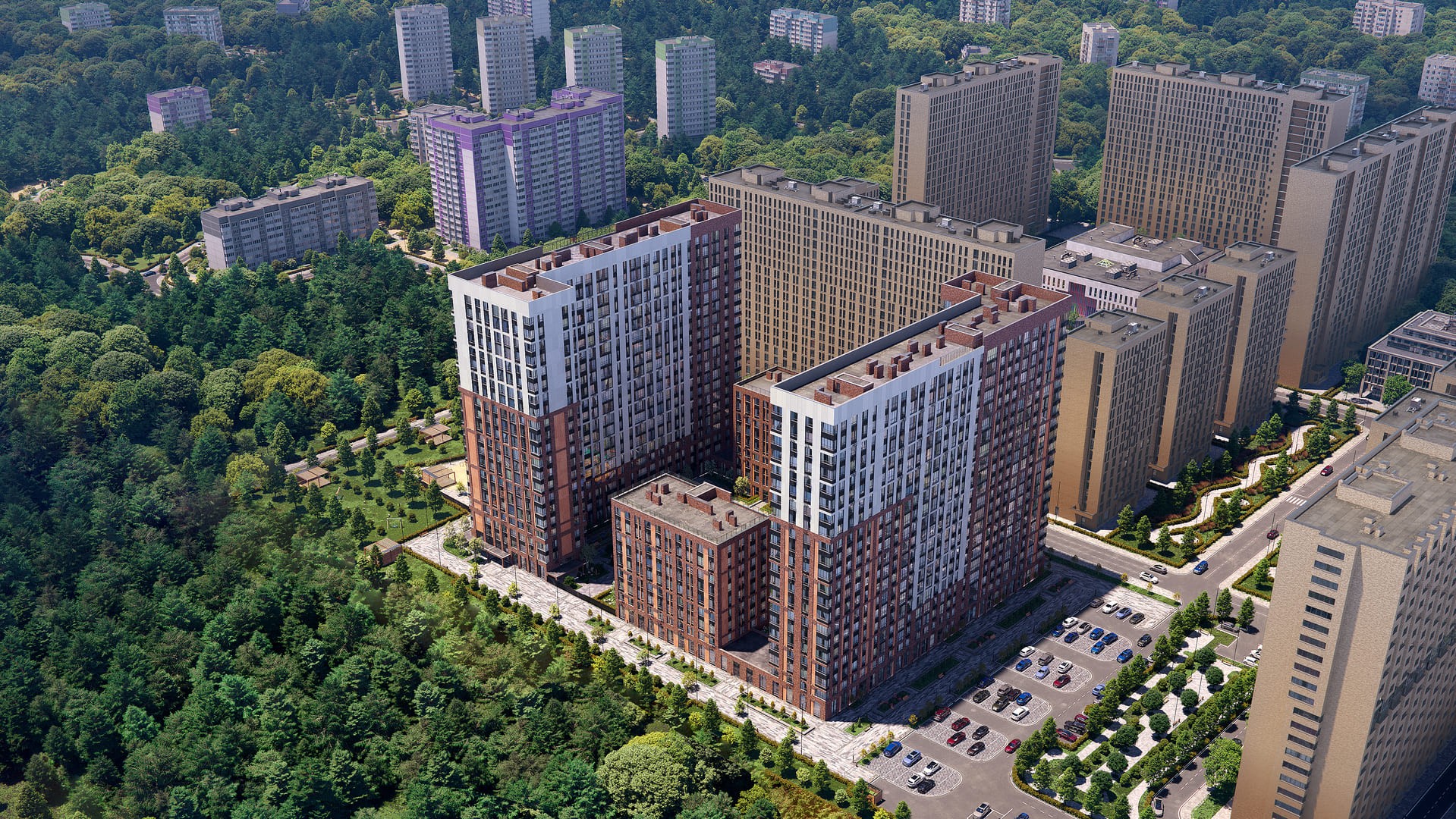 General plan of the Вереск residential complex