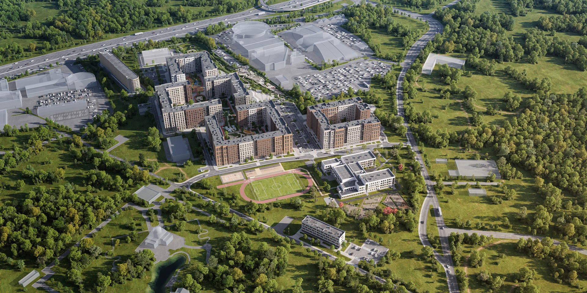 General plan of the Заречье Парк residential complex
