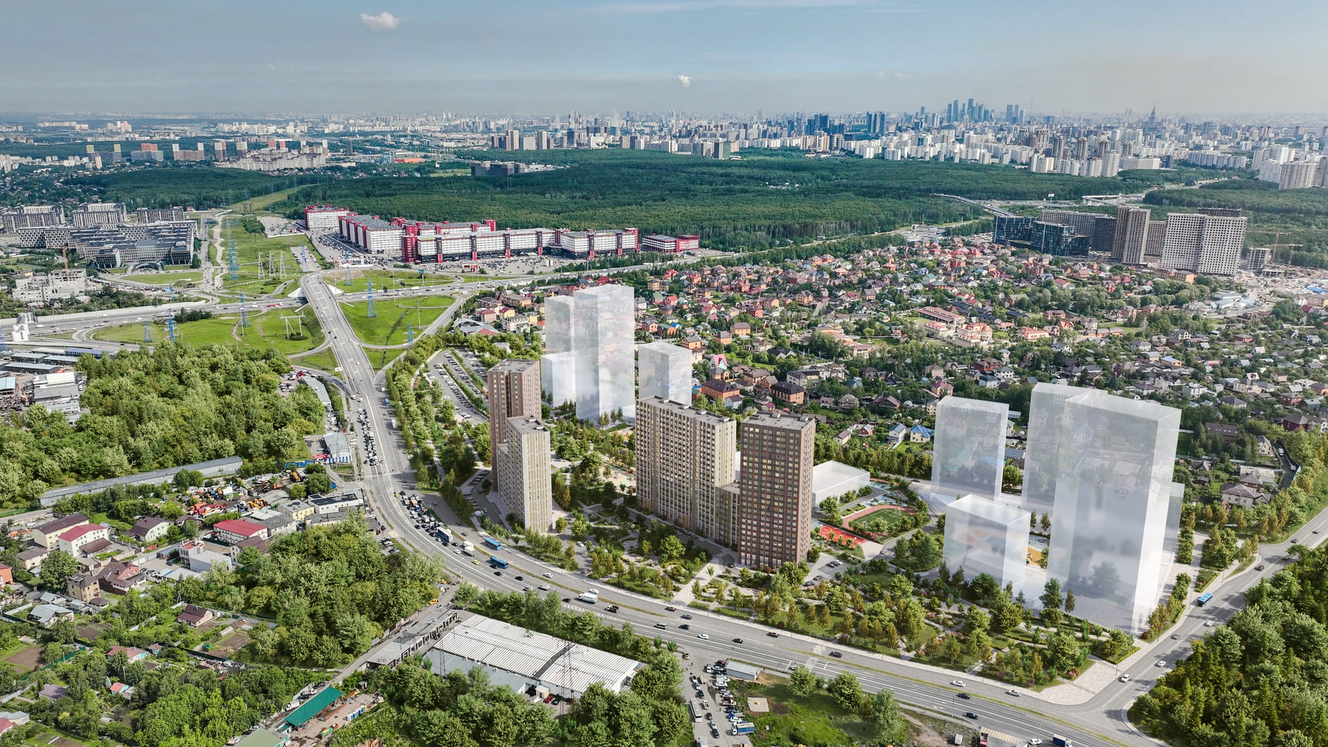 General plan of the Квартал Румянцево residential complex