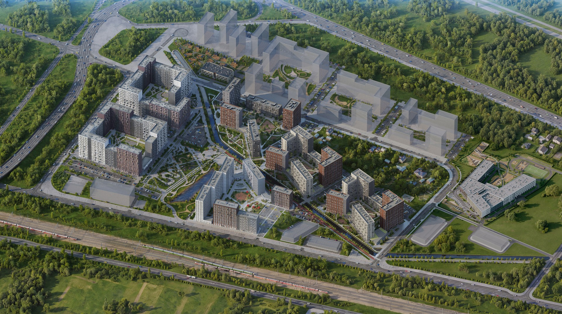 General plan of the Молжаниново residential complex