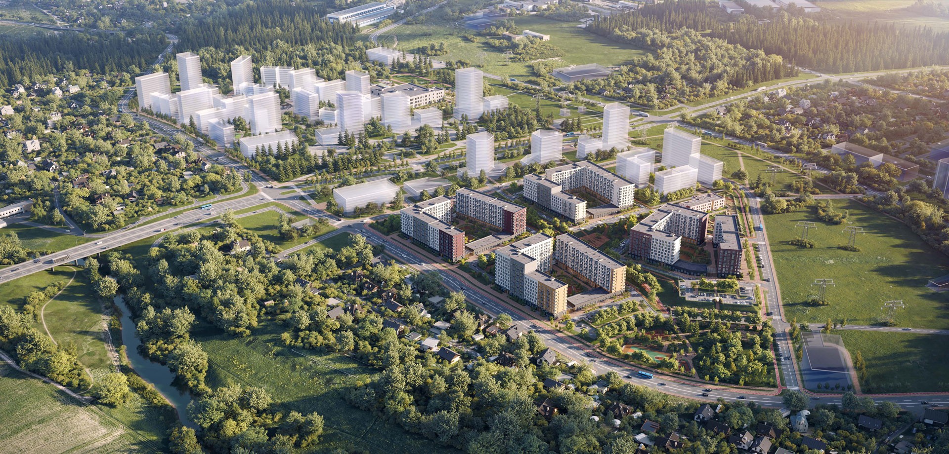 General plan of the Подольские Кварталы residential complex