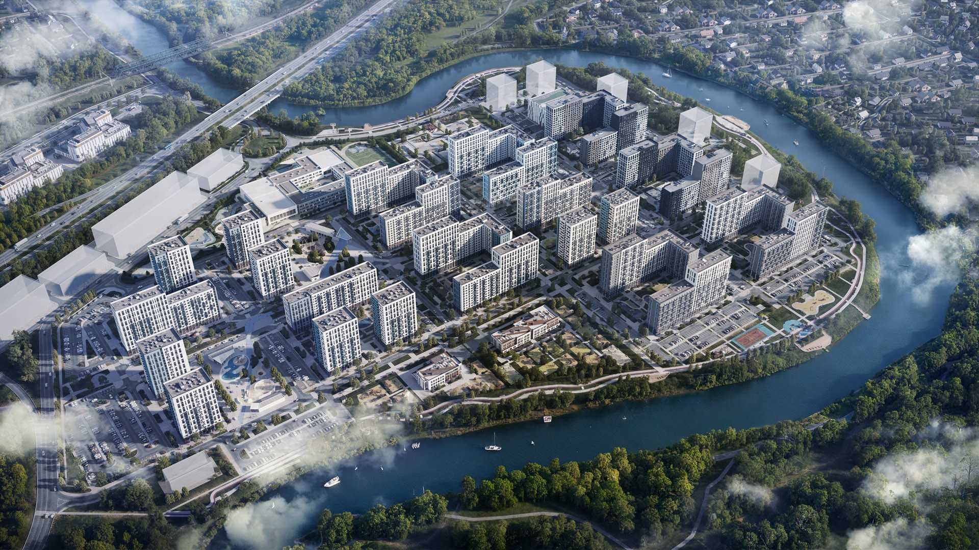 General plan of the Прибрежный Парк residential complex