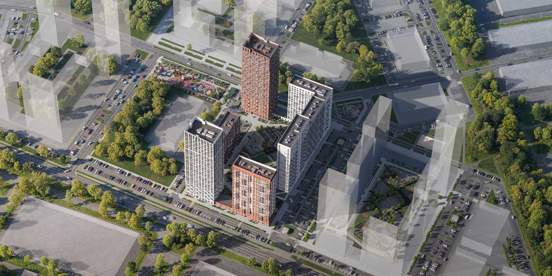 General plan of the Химки Парк residential complex