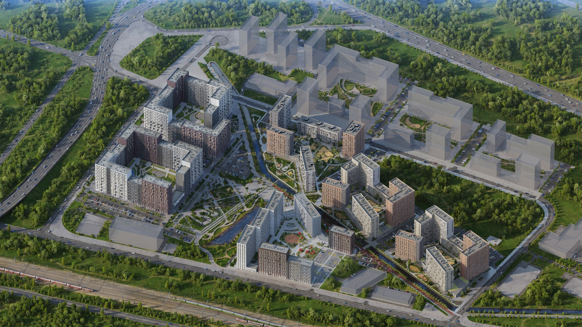General plan of the Молжаниново residential complex